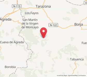 Map of Añón, Aragon
