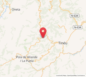 Map of Anzás, Asturias