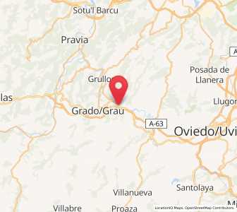 Map of Anzo, Asturias