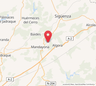 Map of Aragosa, Castille-La Mancha