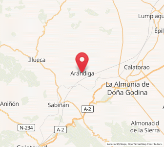 Map of Arándiga, Aragon