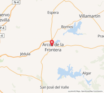 Map of Arcos de la Frontera, Andalusia
