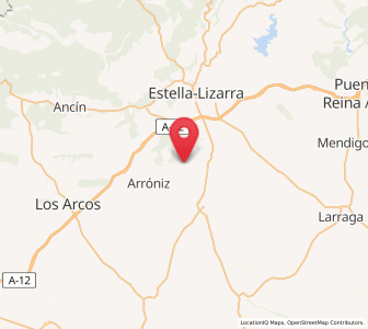 Map of Arellano, Navarre