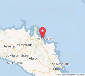 Map of Arenal d'en Castell, Balearic Islands
