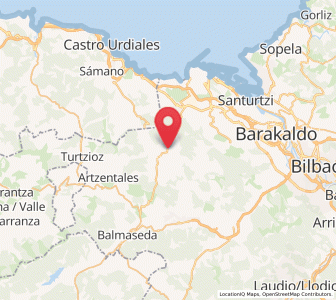 Map of Arenao, Basque Country
