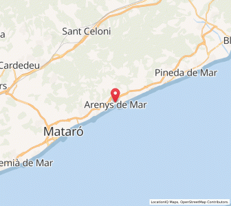 Map of Arenys de Mar, Catalonia