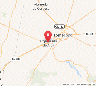 Map of Argamasilla de Alba, Castille-La Mancha