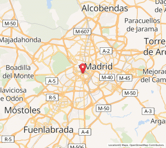 Map of Arganzuela, Madrid