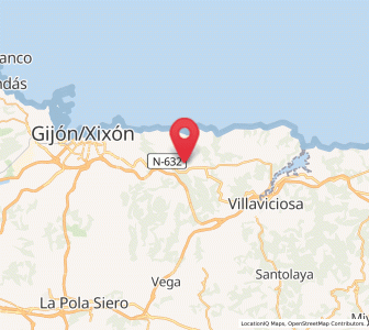 Map of Arriba, Asturias