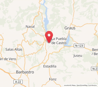Map of Artasona, Aragon