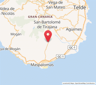Map of Artedara, Canary Islands