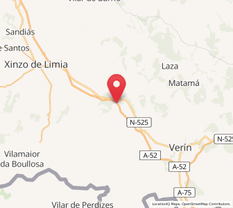 Map of As Corvaceiras, Galicia