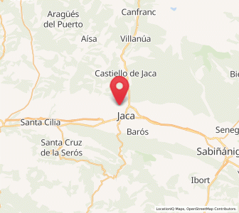Map of Asieso, Aragon