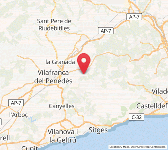 Map of Avinyonet del Penedès, Catalonia