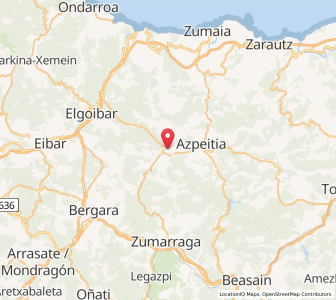 Map of Azkoitia, Basque Country