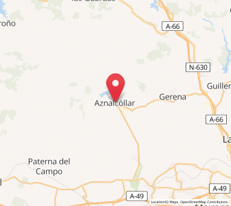 Map of Aznalcóllar, Andalusia