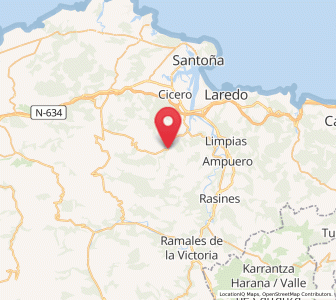 Map of Bádames, Cantabria