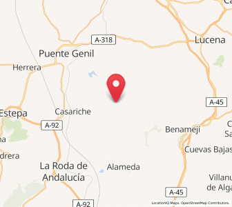 Map of Badolatosa, Andalusia