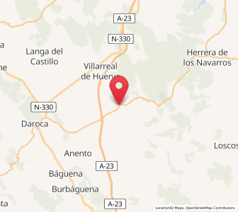 Map of Badules, Aragon