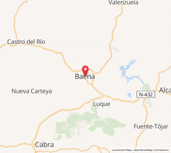 Map of Baena, Andalusia