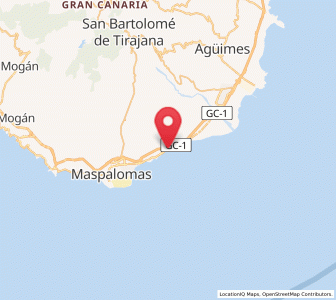 Map of Bahia Feliz, Canary Islands