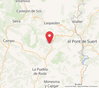 Map of Ballabriga, Aragon