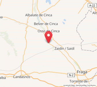 Map of Ballobar, Aragon
