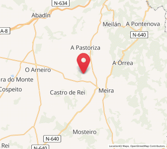 Map of Baltar, Galicia