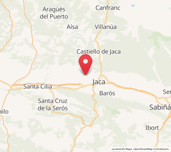 Map of Banaguás, Aragon