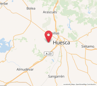 Map of Banariés, Aragon