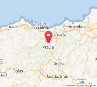 Map of Bances, Asturias
