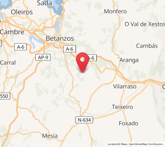 Map of Bandoja, Galicia
