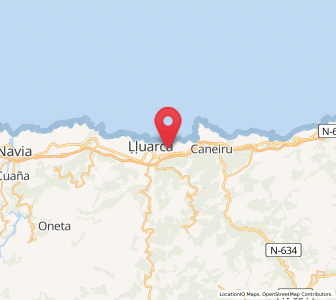 Map of Barcellina, Asturias