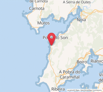 Map of Baroña, Galicia