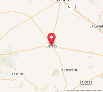Map of Barrax, Castille-La Mancha