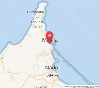 Map of Barrio del Real, Melilla