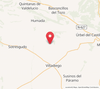 Map of Barrios de Villadiego, Castille and León