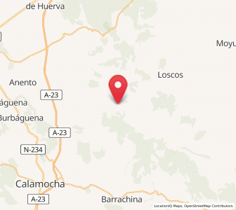 Map of Bea, Aragon
