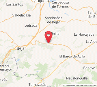 Map of Becedas, Castille and León