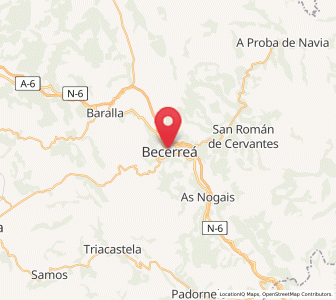 Map of Becerreá, Galicia