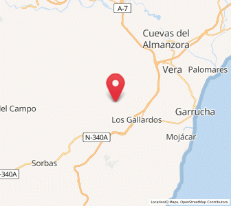 Map of Bédar, Andalusia