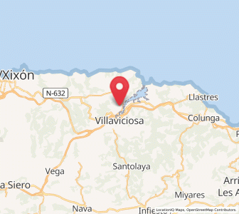 Map of Bedriñana, Asturias
