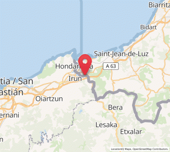 Map of Behobia, Basque Country