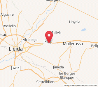 Map of Bell-lloc d'Urgell, Catalonia