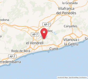 Map of Bellvei, Catalonia
