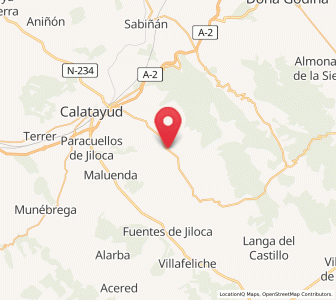 Map of Belmonte de Calatayud, Aragon