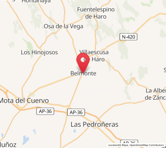 Map of Belmonte, Castille-La Mancha