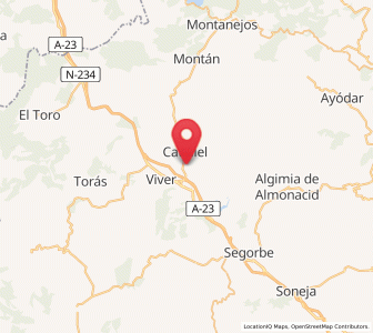 Map of Benafer, Valencia