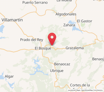 Map of Benamahoma, Andalusia