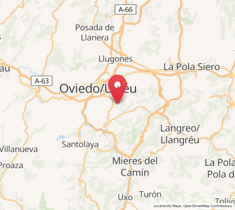 Map of Bendones, Asturias